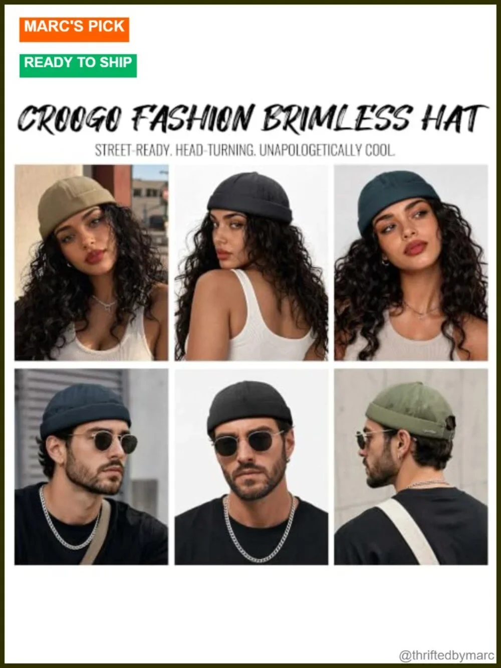Quick Dry Docker Cap Lightweight Breathable Brimless Hat Beanie Adjustable